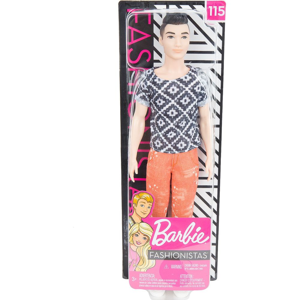 Кукла Barbie Игра с модой Оранжевые штаны серая футболка