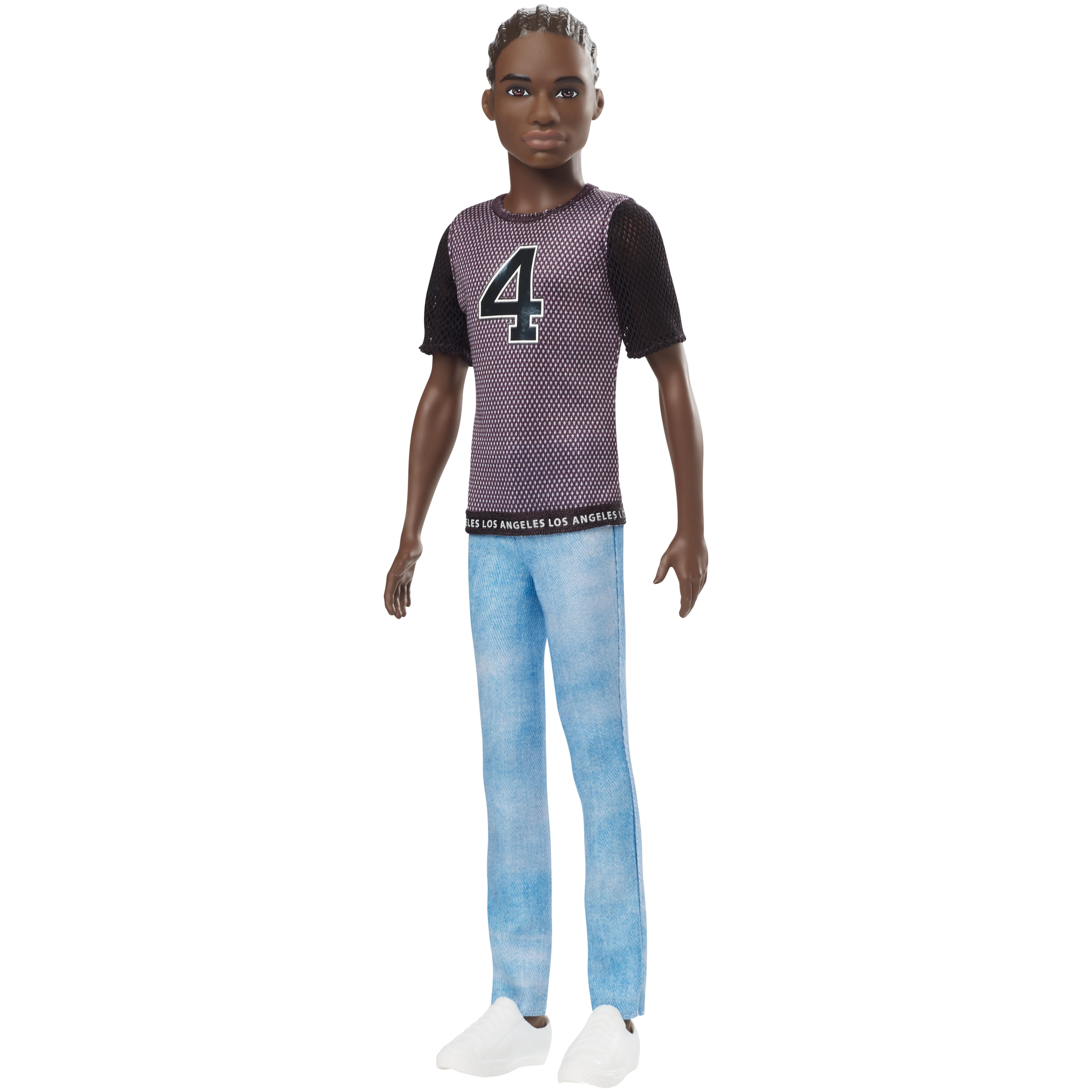 Кукла Barbie Игра с модой Голубые джинсы серая футболка